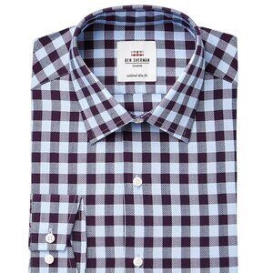 Ben Sherman Men's Slim-Fit Check Dress Shirt